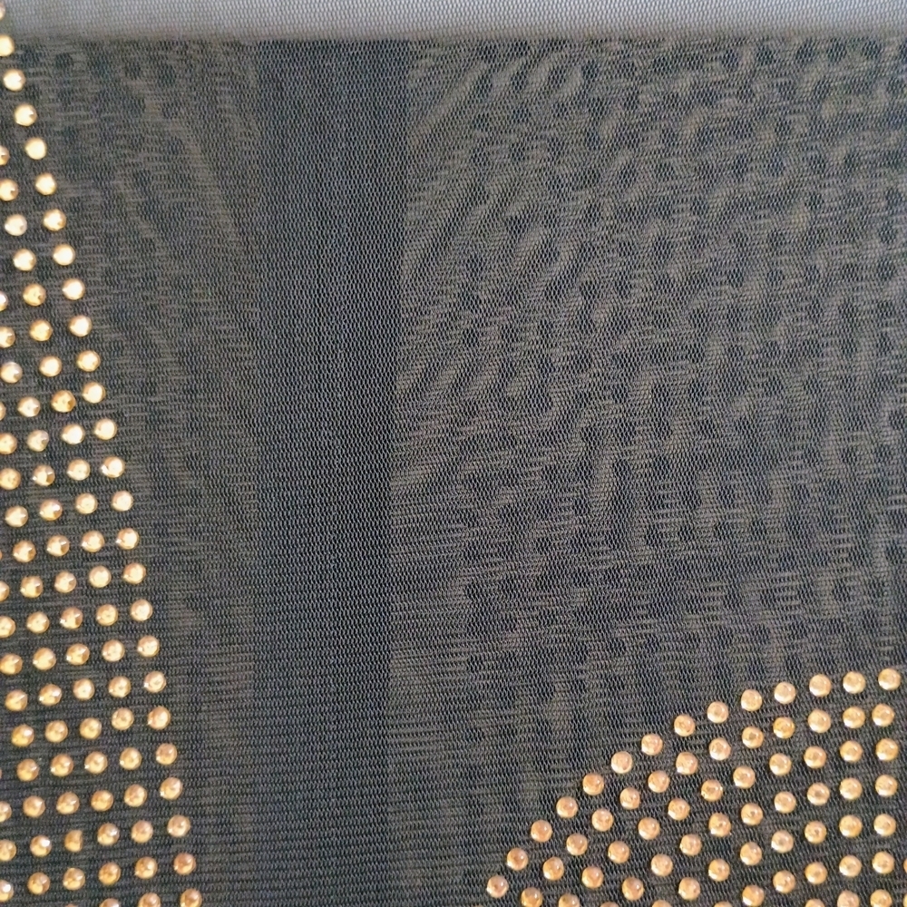 Black and Gold Asymmetrical Bodycon Dress - Picture 5 of 8